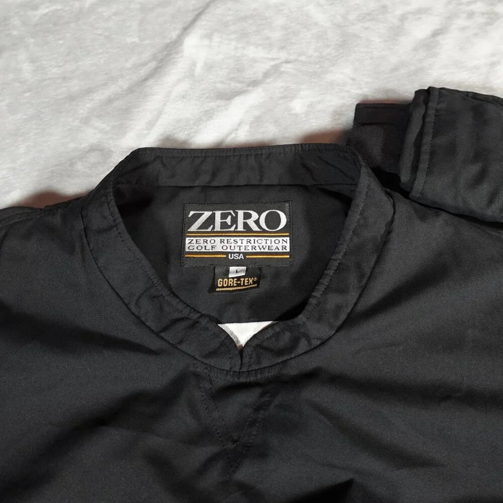 Vintage Zero Restriction Gore Tex Pullover Mens Large Golf Outdoors Black - Picture 8 of 15